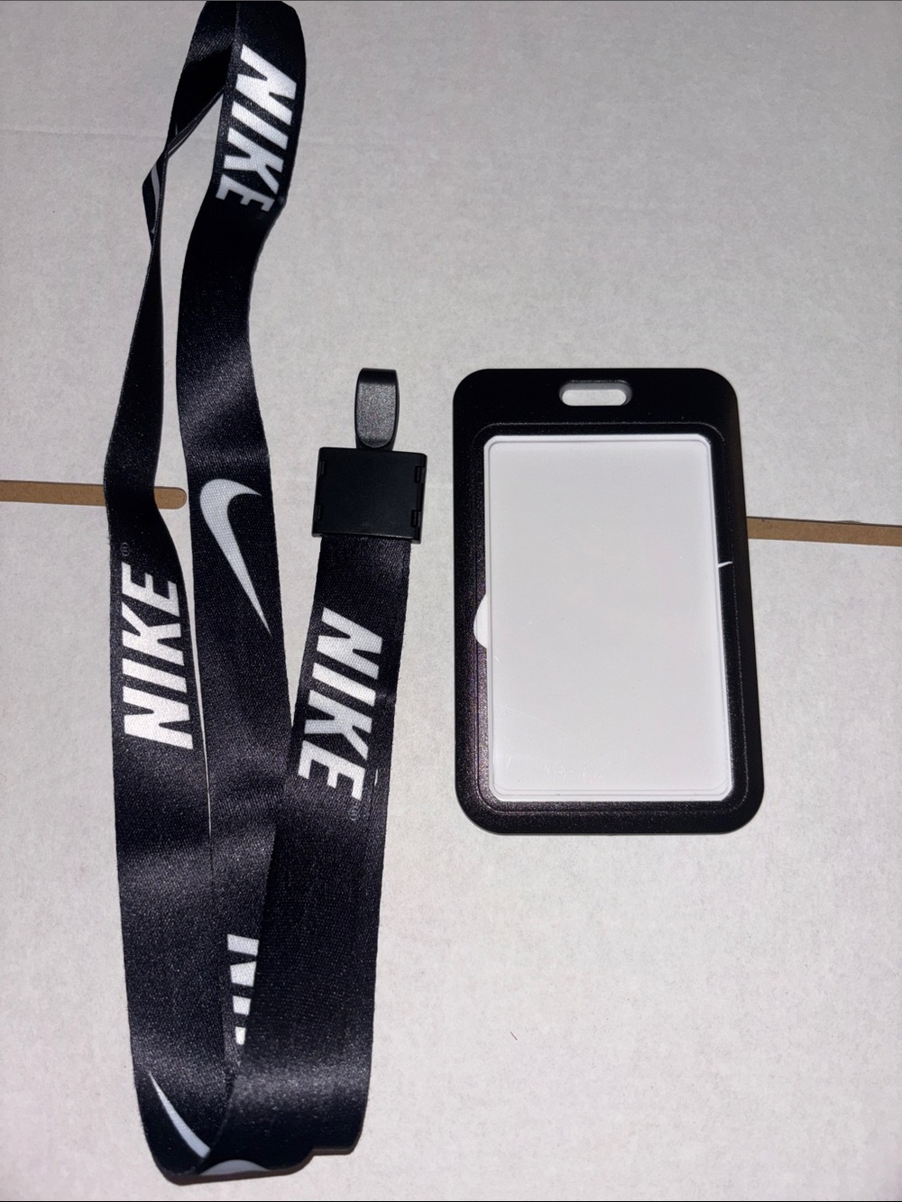 Nike Black Lanyard with Black ID Badge Holder